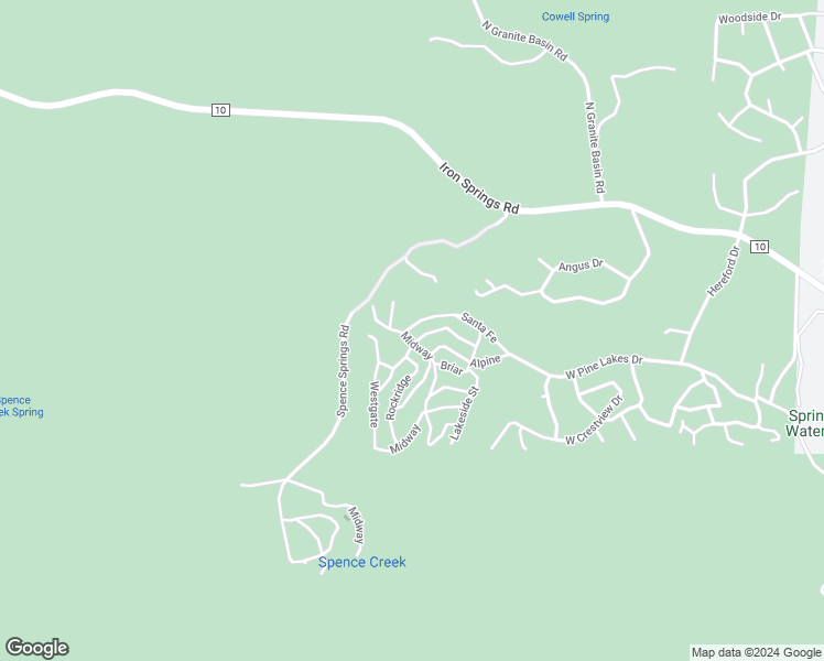 map of restaurants, bars, coffee shops, grocery stores, and more near 25 Santa Fe in Prescott