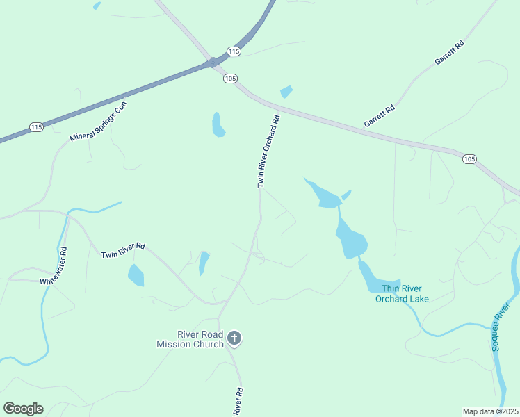 map of restaurants, bars, coffee shops, grocery stores, and more near Twin River Orchard Road in Habersham County