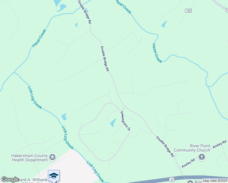 map of restaurants, bars, coffee shops, grocery stores, and more near 1126 Sydney Lane in Demorest