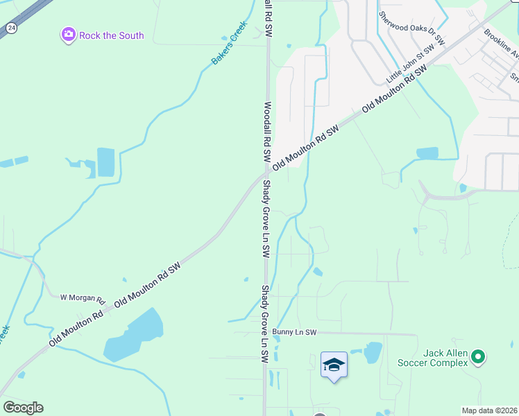 map of restaurants, bars, coffee shops, grocery stores, and more near 3031 Old Moulton Road in Decatur