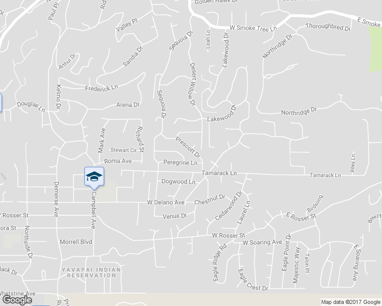 map of restaurants, bars, coffee shops, grocery stores, and more near 357 Prescott Drive in Prescott