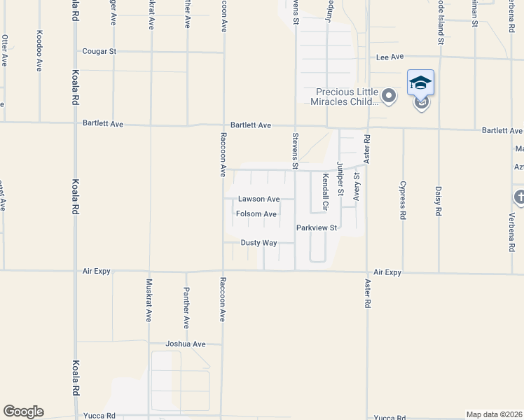 map of restaurants, bars, coffee shops, grocery stores, and more near 10210 Folsom Avenue in Adelanto