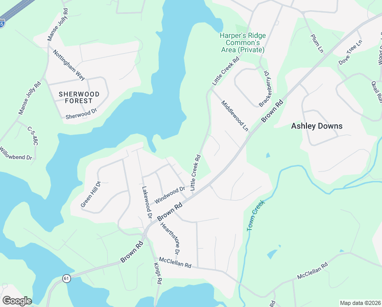 map of restaurants, bars, coffee shops, grocery stores, and more near 161 Little Creek Road in Anderson