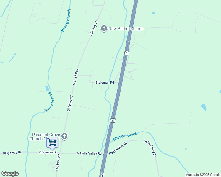 map of restaurants, bars, coffee shops, grocery stores, and more near 342 Stoleman Road in Trion