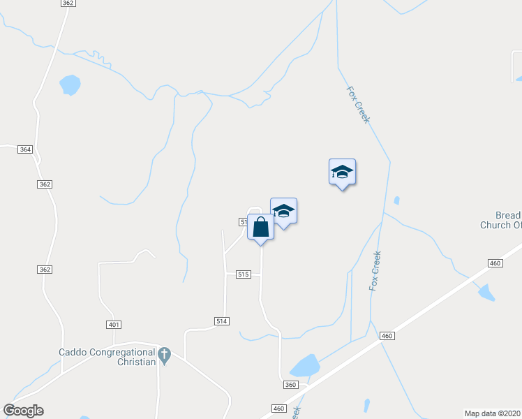 map of restaurants, bars, coffee shops, grocery stores, and more near 999 County Road 360 in Trinity