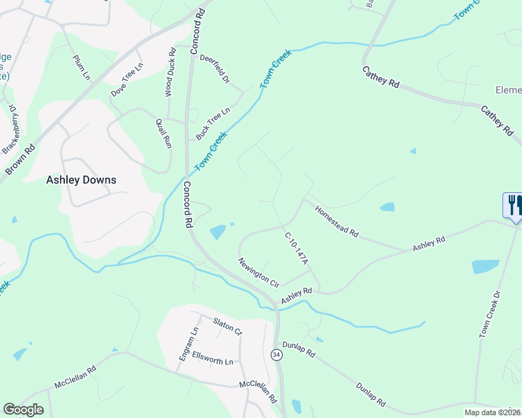 map of restaurants, bars, coffee shops, grocery stores, and more near 104 C-10-147D in Anderson