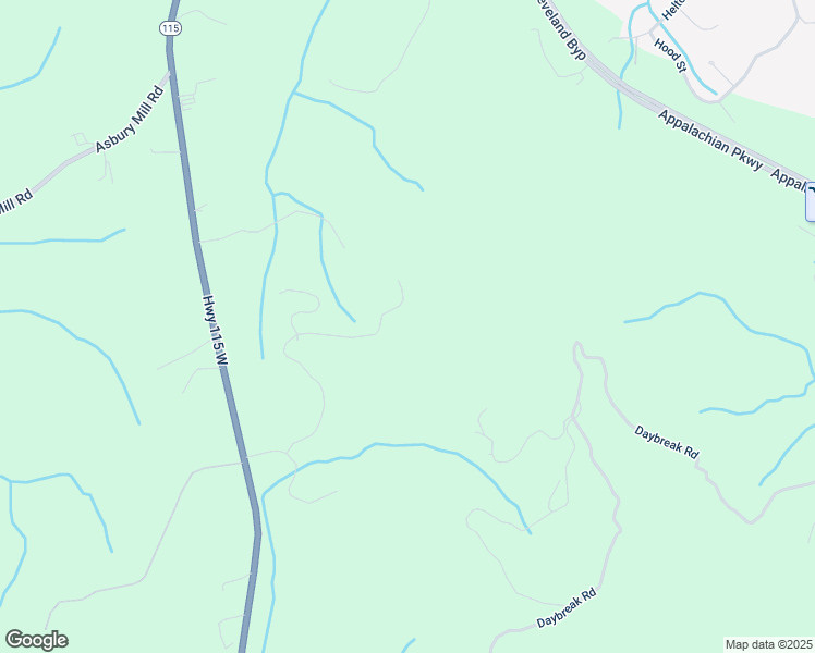 map of restaurants, bars, coffee shops, grocery stores, and more near 33 Long Mountain Trail in Cleveland