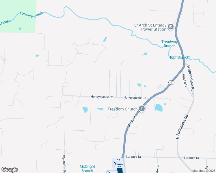 map of restaurants, bars, coffee shops, grocery stores, and more near 1115 Clara Lane in Little Rock
