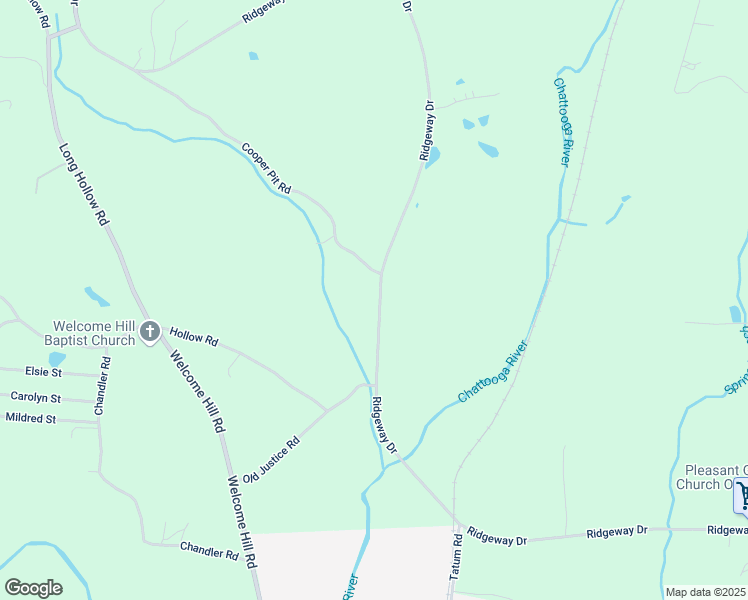 map of restaurants, bars, coffee shops, grocery stores, and more near 1401 Ridgeway Drive in Trion