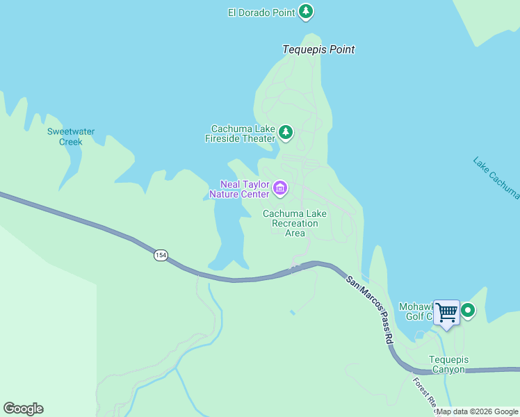 map of restaurants, bars, coffee shops, grocery stores, and more near 46 Lakeview Drive in Santa Barbara
