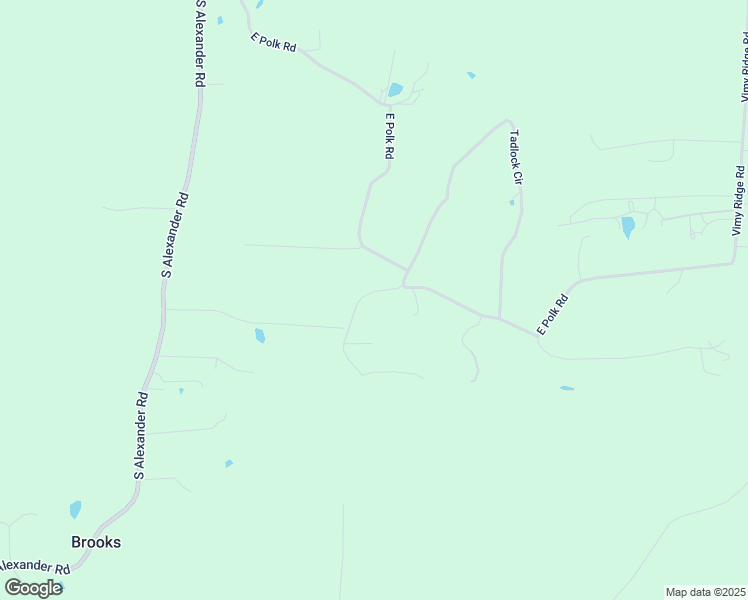 map of restaurants, bars, coffee shops, grocery stores, and more near 13945 East Polk Road in Alexander