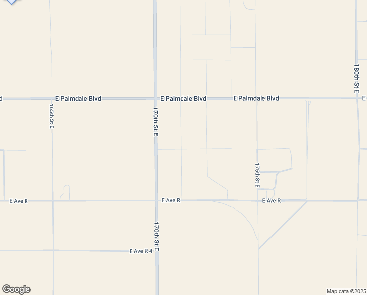 map of restaurants, bars, coffee shops, grocery stores, and more near 171st Street East in Palmdale