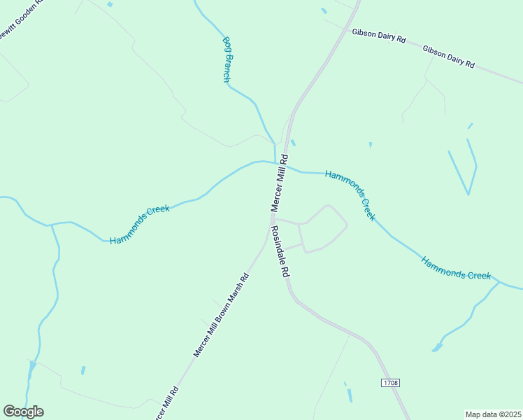 map of restaurants, bars, coffee shops, grocery stores, and more near Mercer Mill Brown Marsh Road in Bladen County