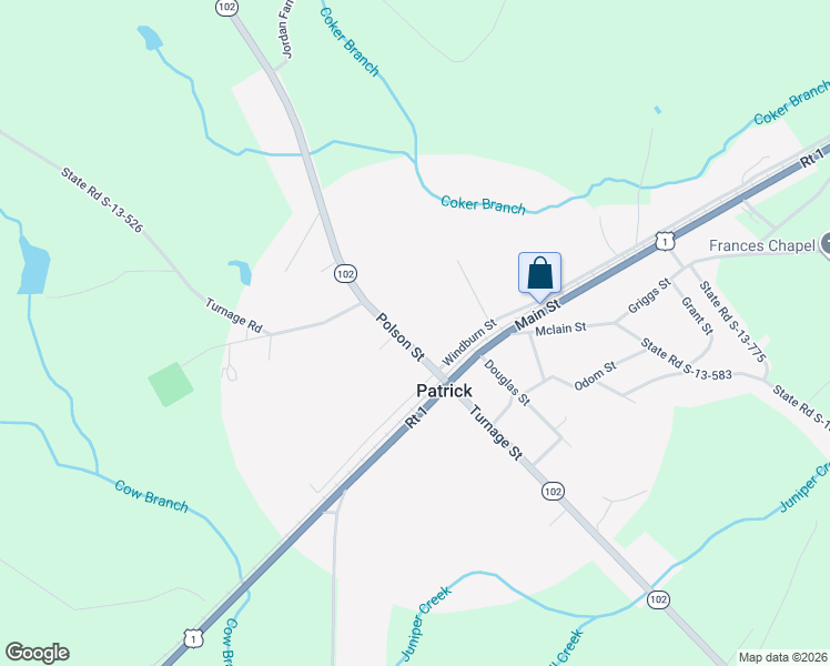 map of restaurants, bars, coffee shops, grocery stores, and more near 120 Polson Street in Patrick