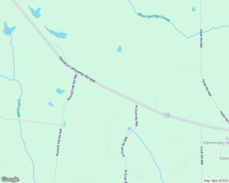 map of restaurants, bars, coffee shops, grocery stores, and more near 1659 Resaca Lafayette Road Northwest in Sugar Valley
