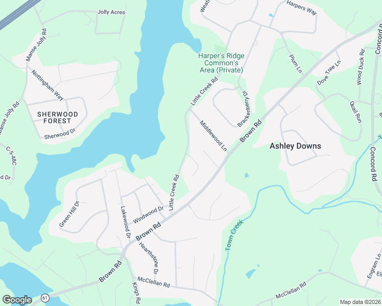 map of restaurants, bars, coffee shops, grocery stores, and more near 184 Little Creek Road in Anderson