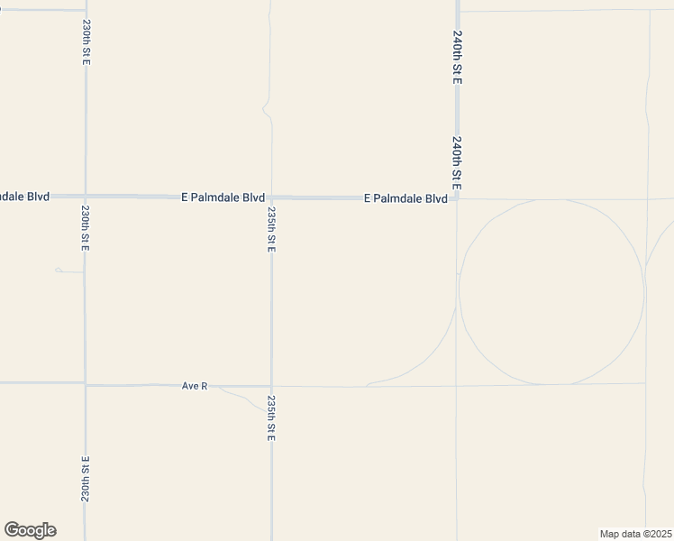 map of restaurants, bars, coffee shops, grocery stores, and more near 235th Street East in Palmdale