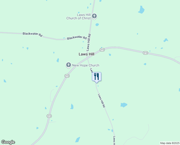 map of restaurants, bars, coffee shops, grocery stores, and more near 3642 Laws Hill Road in Waterford