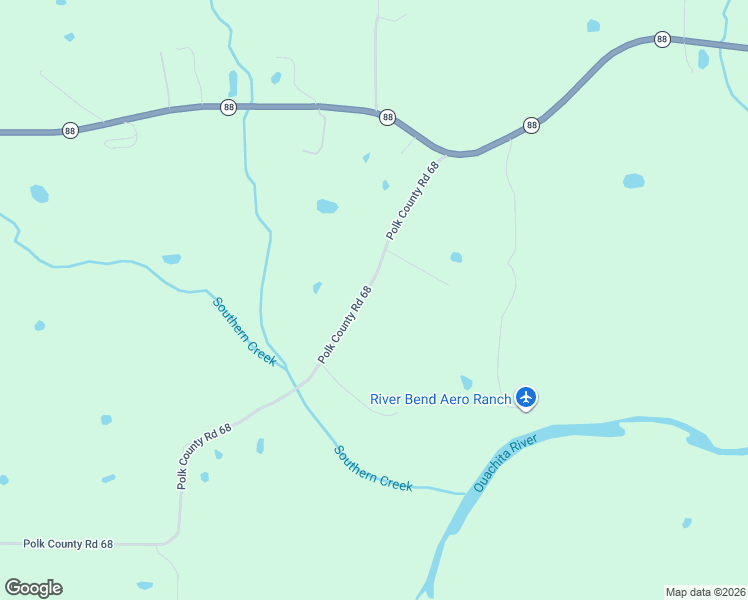 map of restaurants, bars, coffee shops, grocery stores, and more near 183 Polk Road 68 in Mena