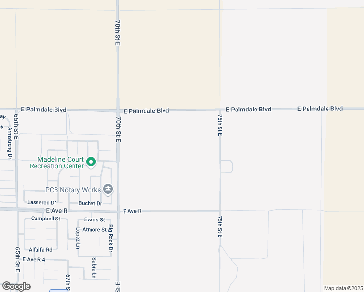 map of restaurants, bars, coffee shops, grocery stores, and more near East Avenue Q12 in Palmdale