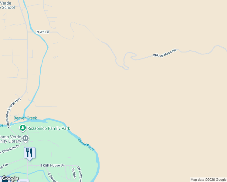 map of restaurants, bars, coffee shops, grocery stores, and more near Forest 9203 Road in Camp Verde