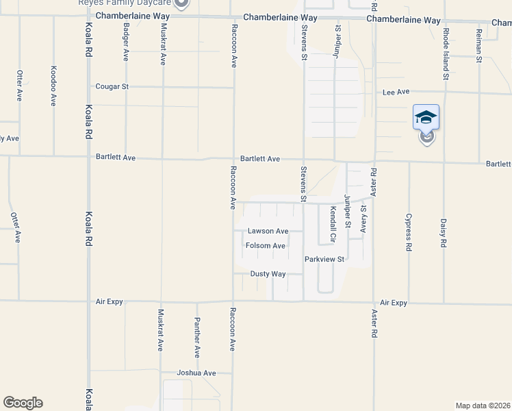 map of restaurants, bars, coffee shops, grocery stores, and more near 17974 Moore Court in Adelanto