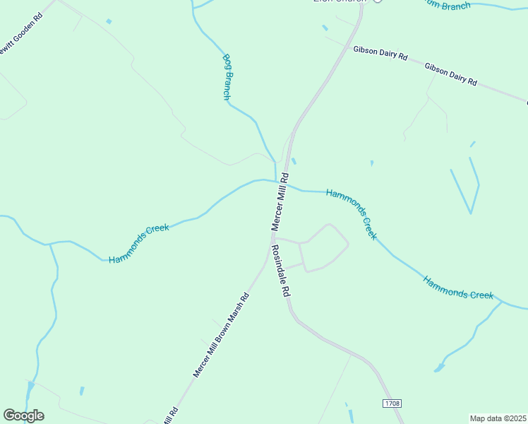 map of restaurants, bars, coffee shops, grocery stores, and more near Mercer Mill Brown Marsh Road in Bladen County