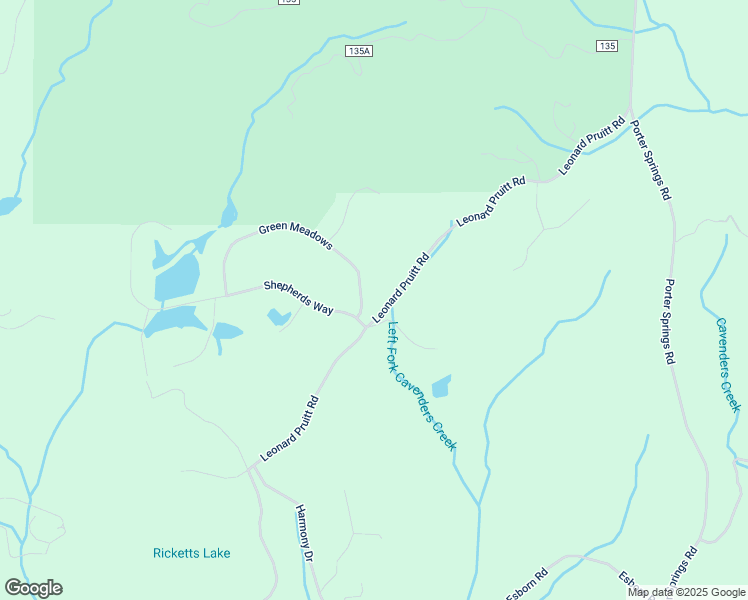 map of restaurants, bars, coffee shops, grocery stores, and more near 48 Green Meadows in Dahlonega