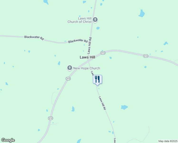 map of restaurants, bars, coffee shops, grocery stores, and more near 3642 Laws Hill Road in Waterford