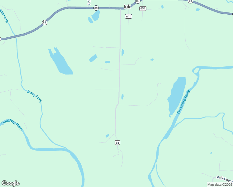 map of restaurants, bars, coffee shops, grocery stores, and more near 238 Polk County Road 88 in Mena