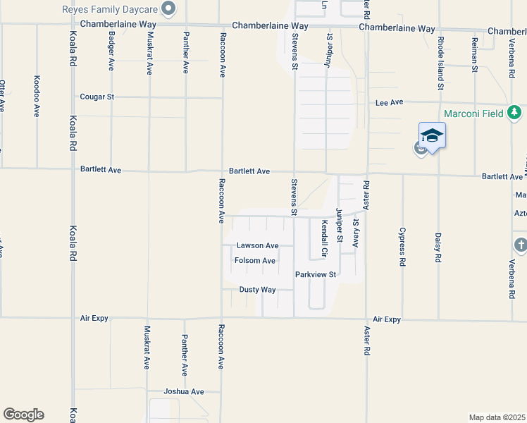 map of restaurants, bars, coffee shops, grocery stores, and more near 10212 Kemper Avenue in Adelanto