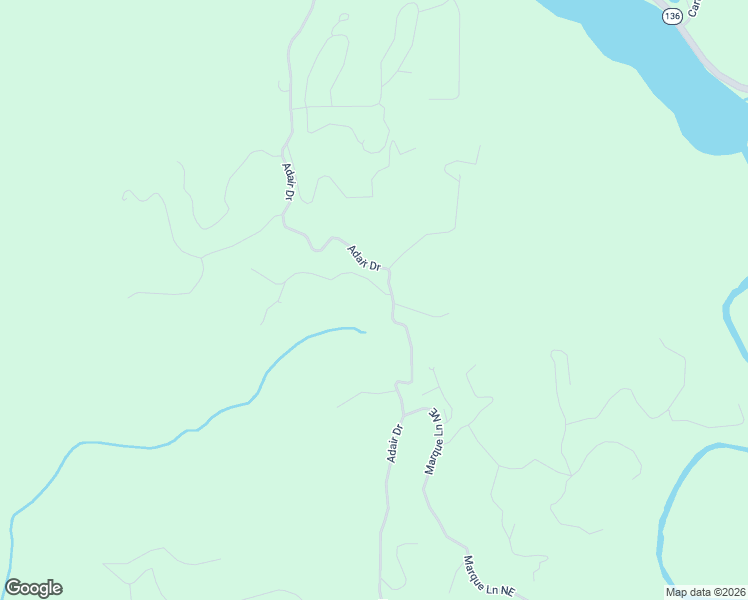 map of restaurants, bars, coffee shops, grocery stores, and more near 329 Paladin Drive Northeast in Ranger