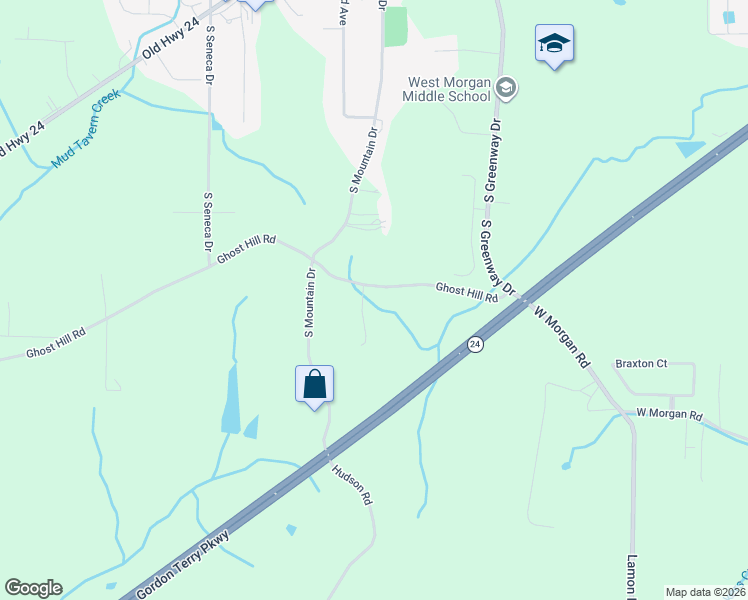 map of restaurants, bars, coffee shops, grocery stores, and more near 202 Ghost Hill Road in Trinity