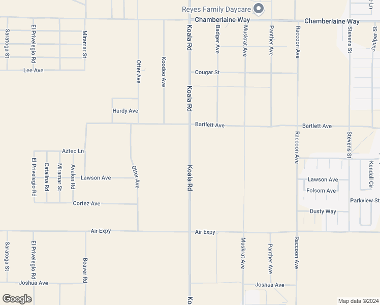 map of restaurants, bars, coffee shops, grocery stores, and more near 18004 Koala Road in Adelanto