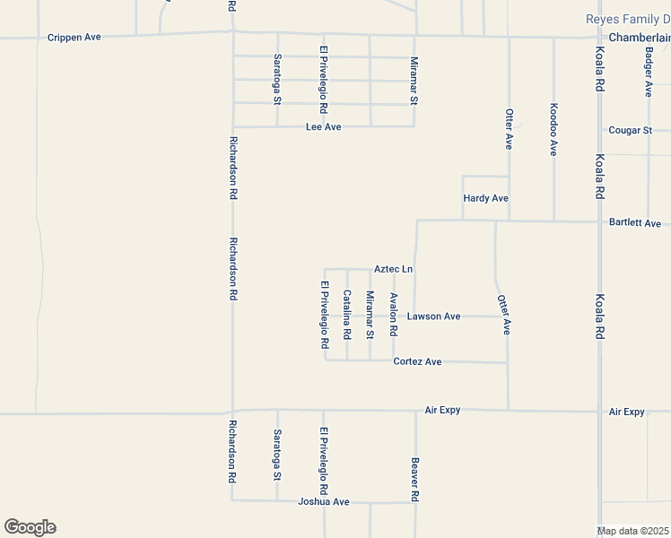 map of restaurants, bars, coffee shops, grocery stores, and more near Aztec Lane in Adelanto