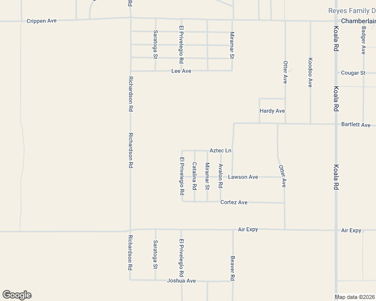 map of restaurants, bars, coffee shops, grocery stores, and more near Aztec Lane in Adelanto