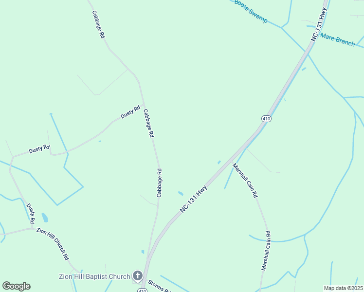 map of restaurants, bars, coffee shops, grocery stores, and more near Cabbage Road in Bladen County