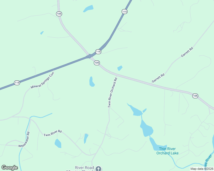 map of restaurants, bars, coffee shops, grocery stores, and more near 305 Twin River Orchard Road in Demorest