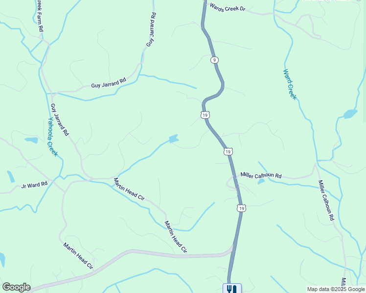 map of restaurants, bars, coffee shops, grocery stores, and more near 188 Hidden Cove Road in Dahlonega