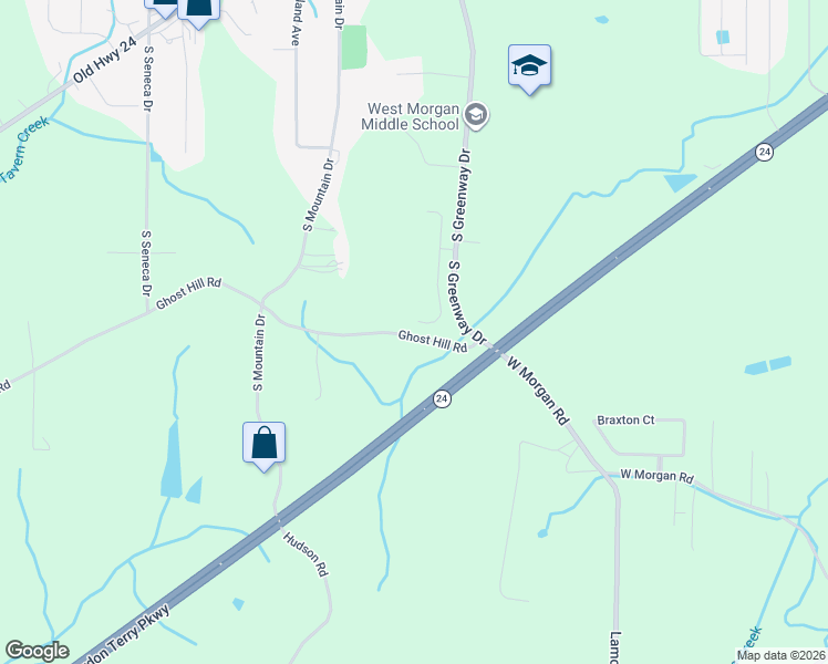 map of restaurants, bars, coffee shops, grocery stores, and more near 151 Hawthorn Way in Trinity