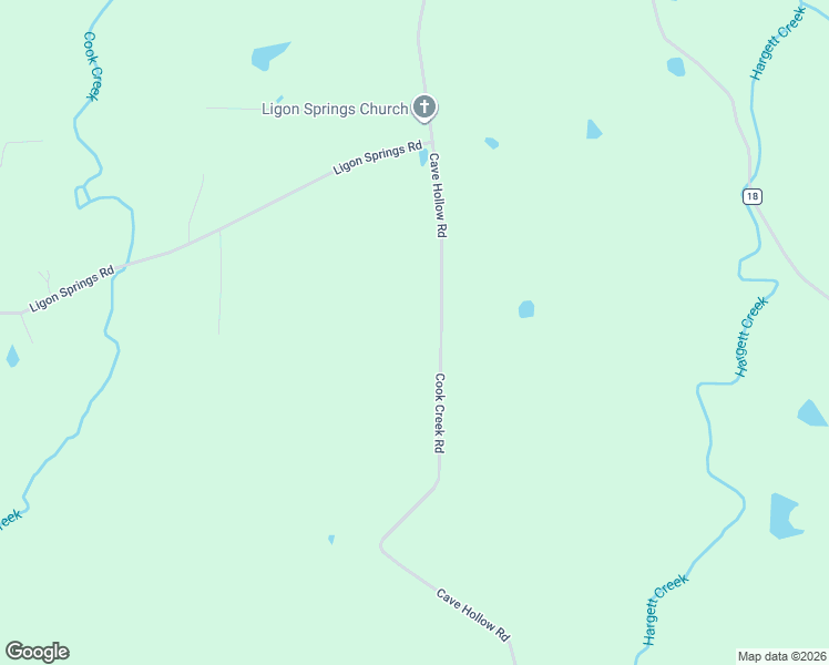 map of restaurants, bars, coffee shops, grocery stores, and more near 1553 Cook Creek Road in Russellville