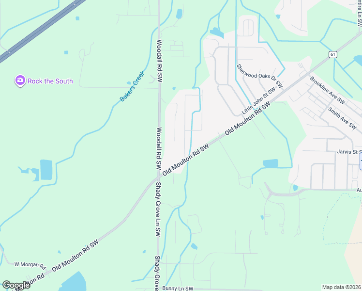 map of restaurants, bars, coffee shops, grocery stores, and more near 1937 Red Sunset Drive Southwest in Decatur