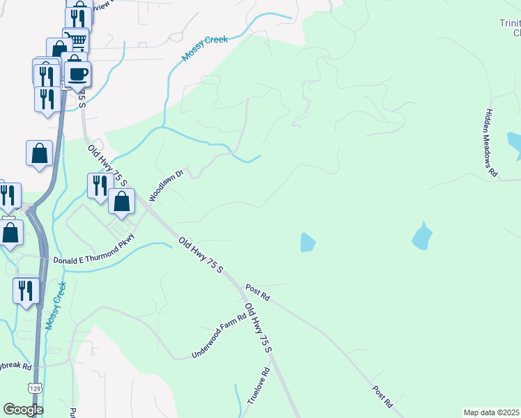 map of restaurants, bars, coffee shops, grocery stores, and more near 0 Eagle Ridge Trail in Cleveland
