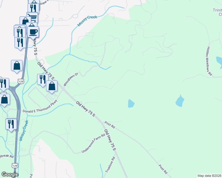 map of restaurants, bars, coffee shops, grocery stores, and more near 353 Grand View Drive in Cleveland
