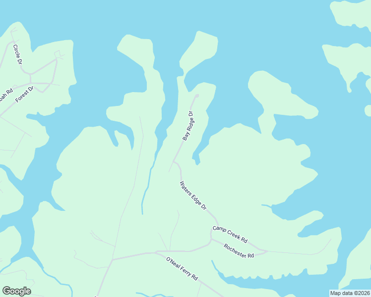 map of restaurants, bars, coffee shops, grocery stores, and more near 220 Bay Ridge Drive in Townville