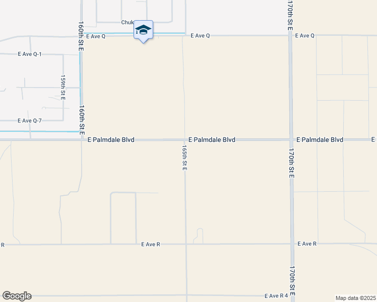 map of restaurants, bars, coffee shops, grocery stores, and more near 2 East Palmdale Boulevard in Palmdale