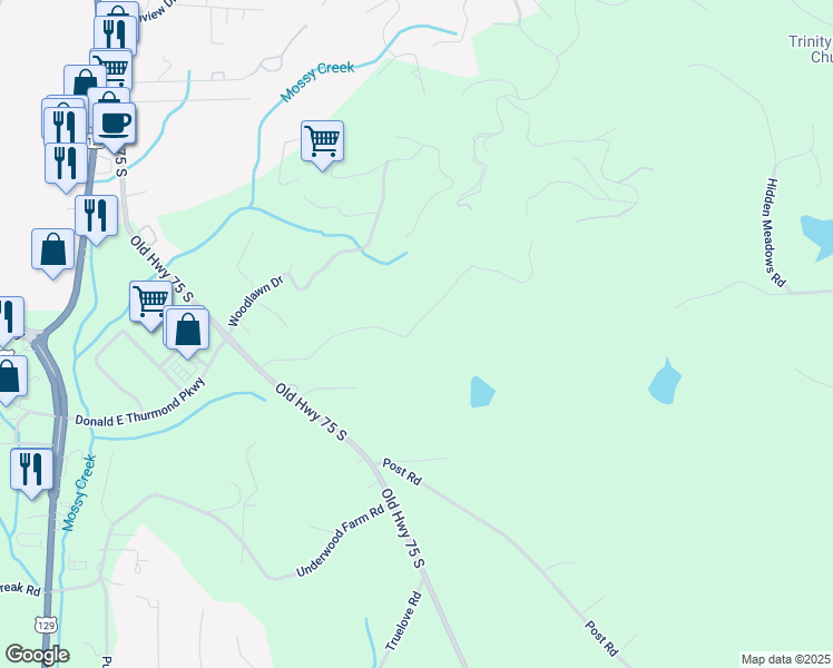 map of restaurants, bars, coffee shops, grocery stores, and more near 0 Eagle Ridge Trail in Cleveland