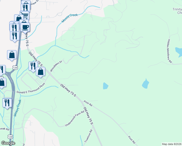 map of restaurants, bars, coffee shops, grocery stores, and more near 353 Grand View Drive in Cleveland