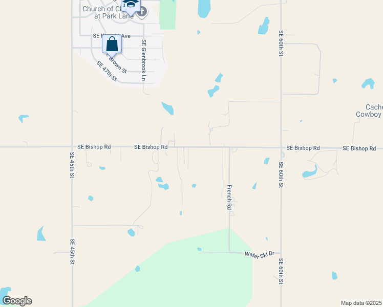 map of restaurants, bars, coffee shops, grocery stores, and more near 5401 Southeast Bishop Road in Lawton