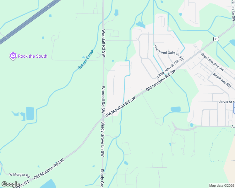 map of restaurants, bars, coffee shops, grocery stores, and more near 1937 Red Sunset Drive Southwest in Decatur